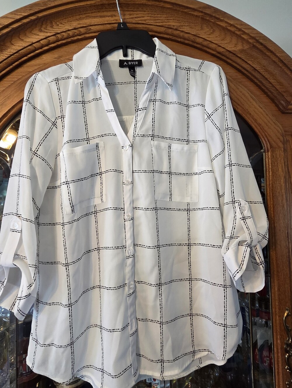 A. Byer Women's Checkered Blouse - Size M